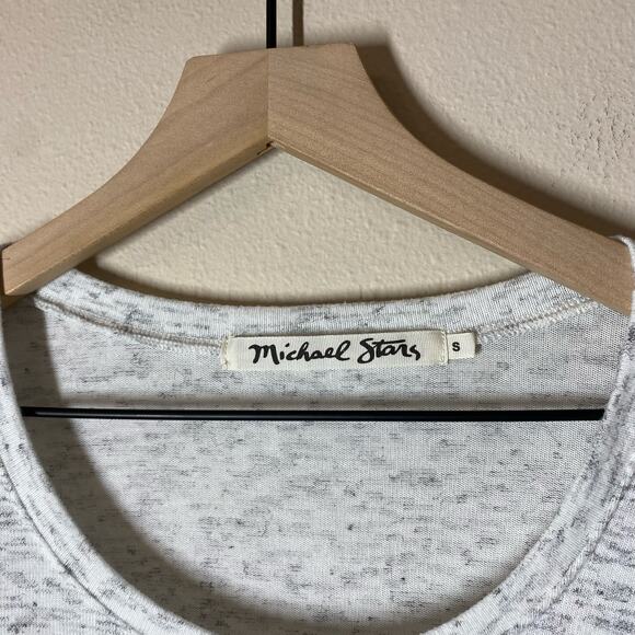 Michael Stars Heathered Light Gray Swing Long Sleeve Top Size Small - Picture 2 of 10